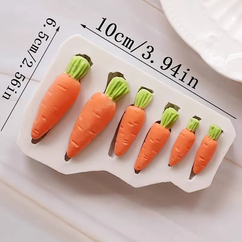 6PC Assorted Size Carrot Silicone Mould - S615