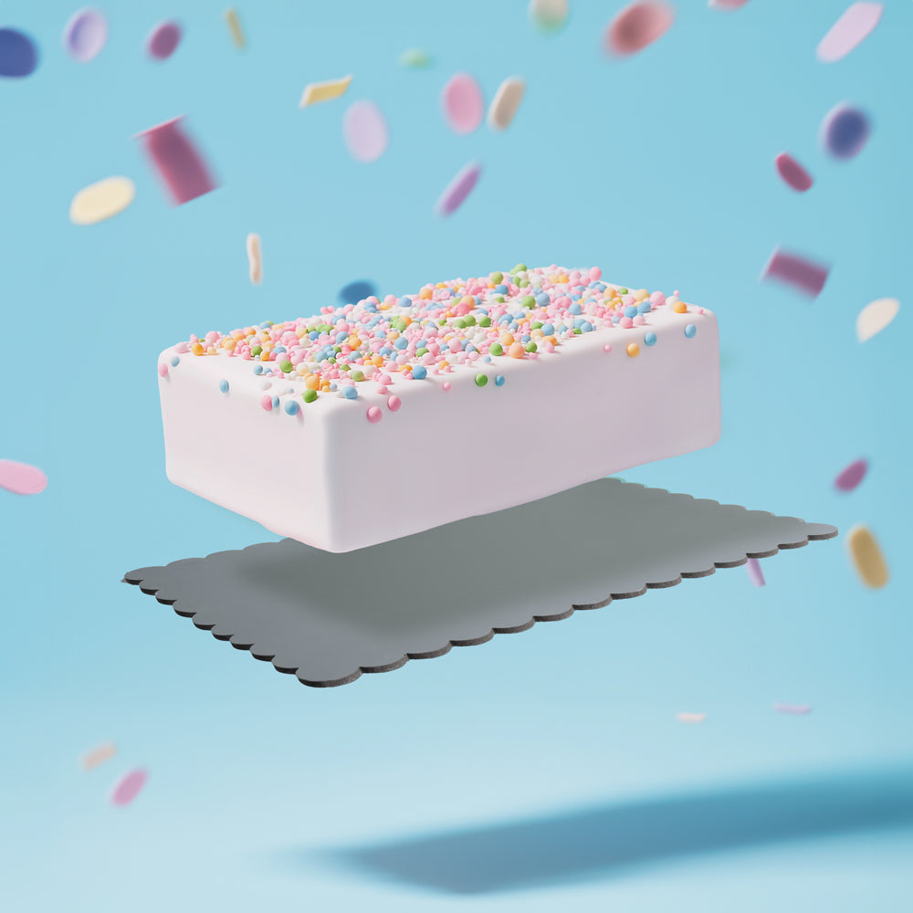 Papyrus & Co Scalloped Cake Board Rectangle - Dual Colour Gold / Silver