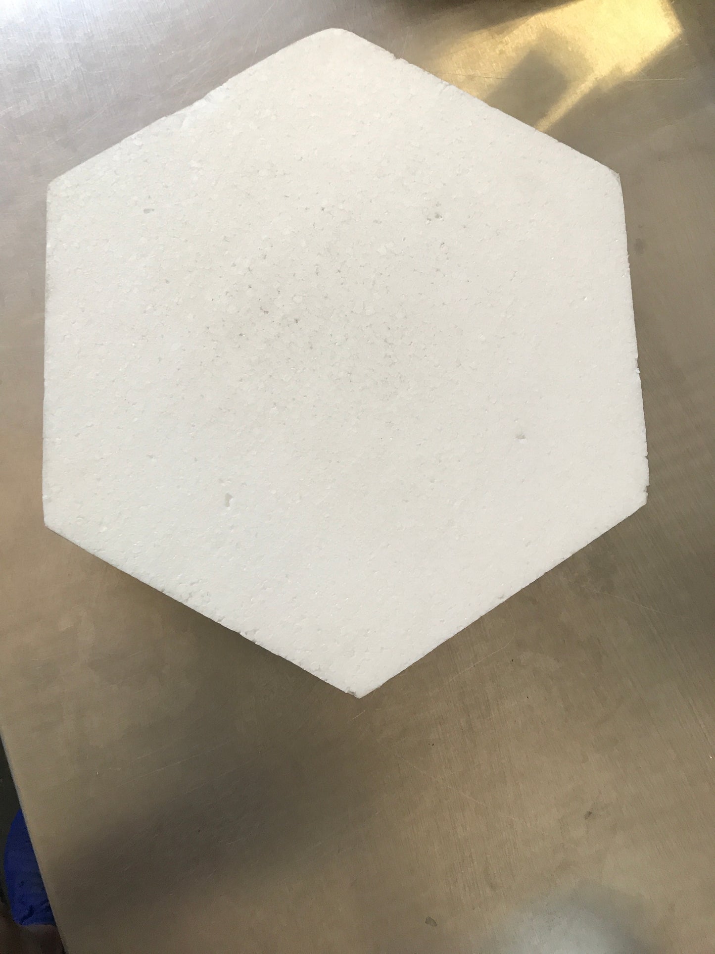 Hexagonal Styrofoam 7.5cm tall, 25cm
