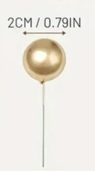 5PC Ball Topper - Extra Small - Gold