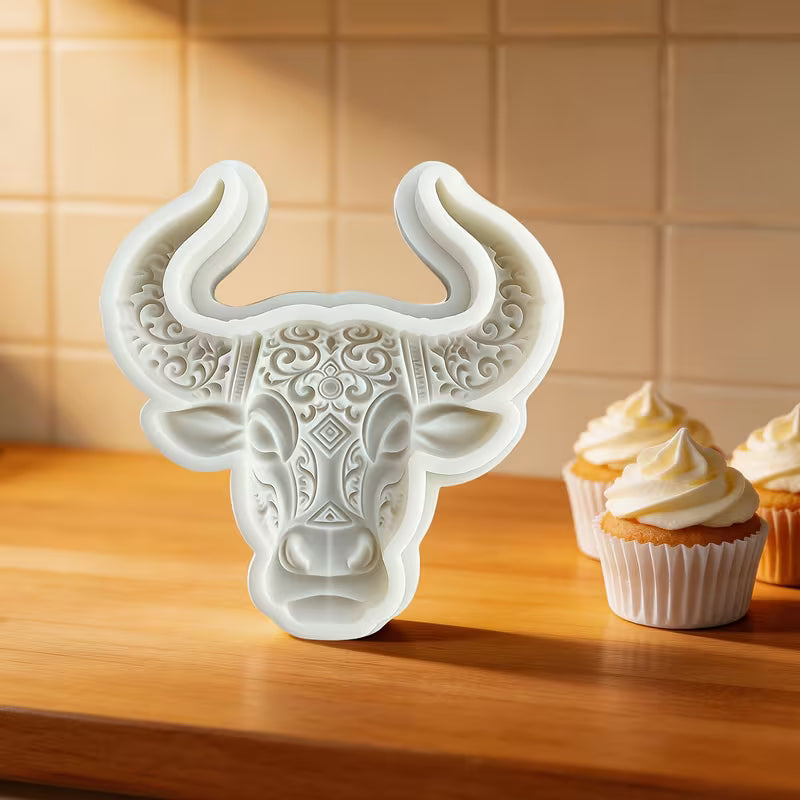 Silicone Mould - 1Pc Cow Head - S661
