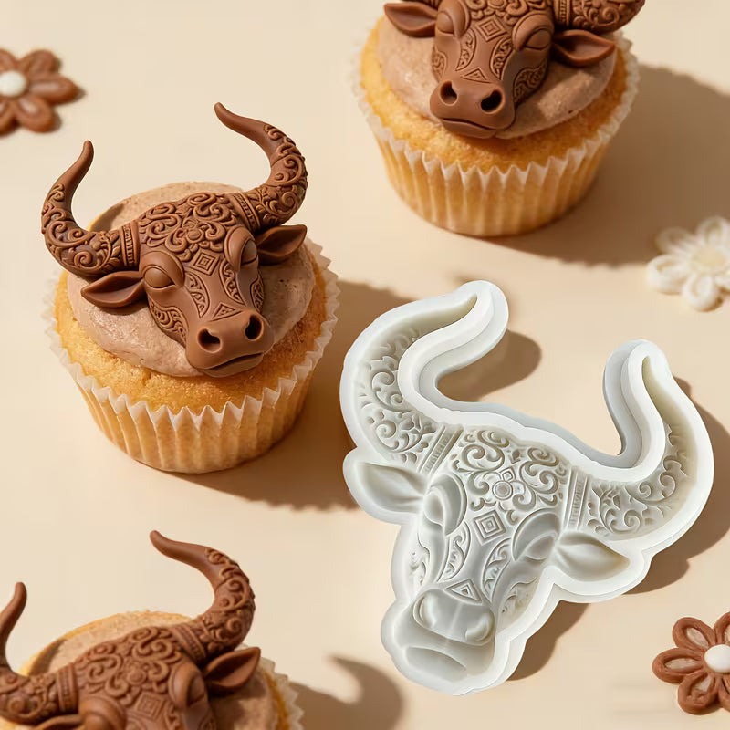 Silicone Mould - 1Pc Cow Head - S661