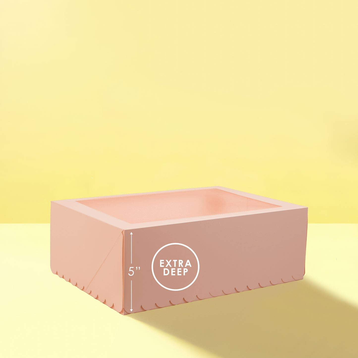 Papyrus - Scalloped Tall 12 Hole Cupcake Box - Pastel Pink