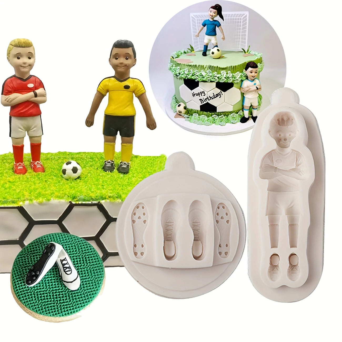 Silicone Mould - Soccer / Football Player - S400