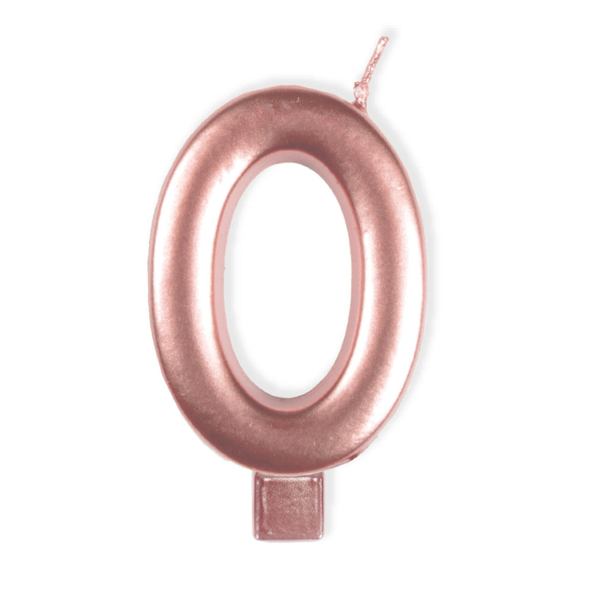 Rose Gold - Number Candle - 0