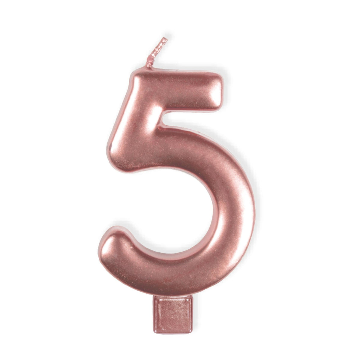 Rose Gold - Number Candle - 5