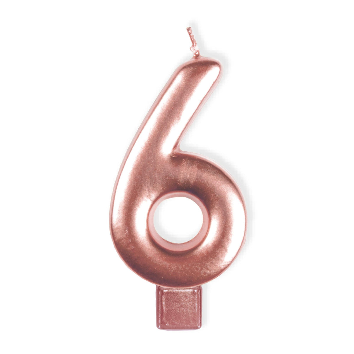 Rose Gold - Number Candle - 6
