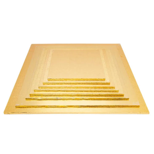 8inch (20cm) Square 5mm Cake Board - Gold