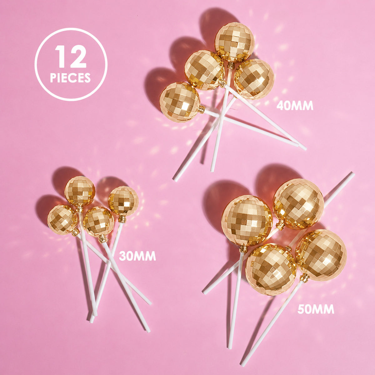 Sprinks - 12Pc Disco Ball - Gold