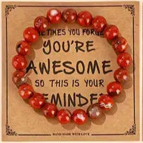 Natural Stone Beaded Bracelet- Assorted Colours