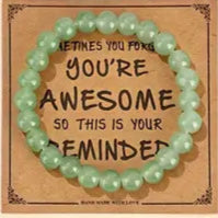 Natural Stone Beaded Bracelet- Assorted Colours