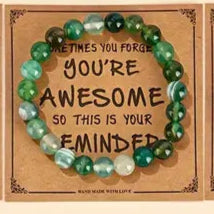 Natural Stone Beaded Bracelet- Assorted Colours