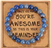 Natural Stone Beaded Bracelet- Assorted Colours