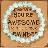 Natural Stone Beaded Bracelet- Assorted Colours