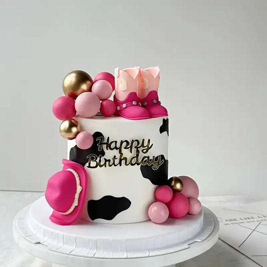 17PC Cowgirl Pink Cake Decorating Kit