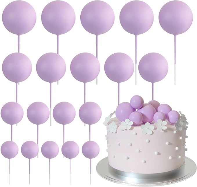 5PC Ball Topper - Purple - Assorted Sizes.