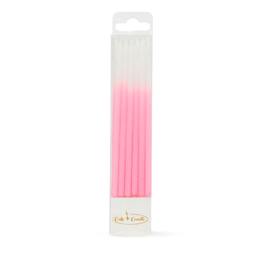Ombre Cake Candles Pink (Pack of 12).