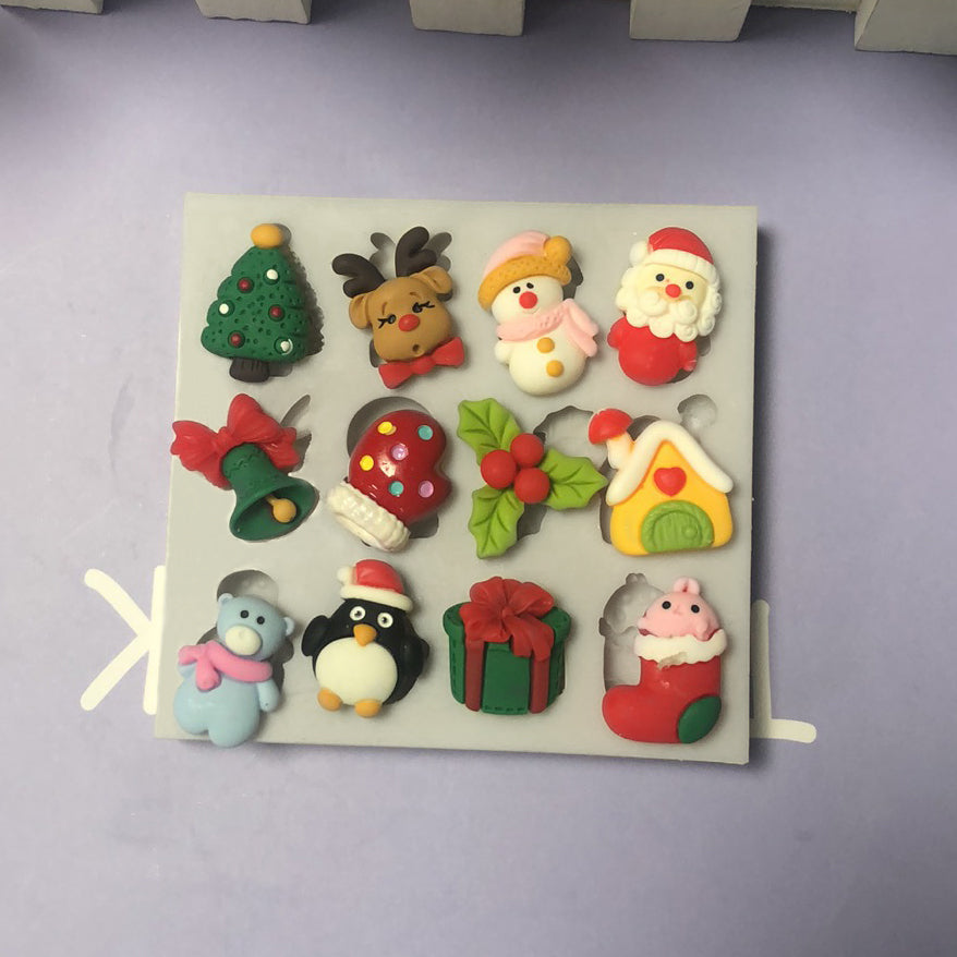 Silicone Mould - Assorted Christmas Mini Silicone Mould - S537