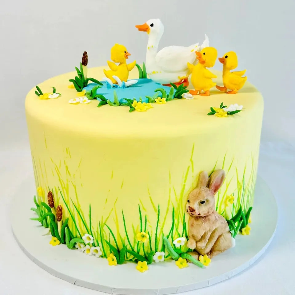 Silicone Mould - Mother Duck & Ducklings/ Goose Silicone Mould - S293