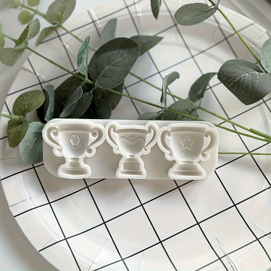Silicone Mould - 3 Cavity Trophy - S634