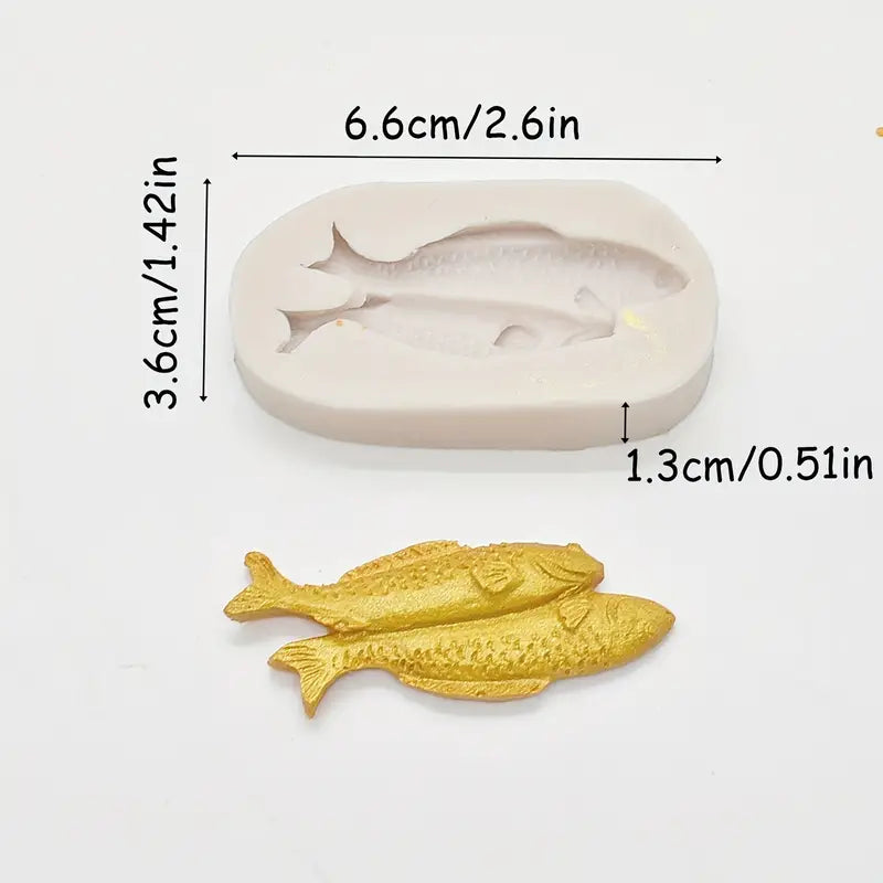 Silicone Mould -  2PC Fish (Carp) - S727