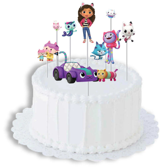Gabbys Dollhouse Cardstock Cake Topper Kit