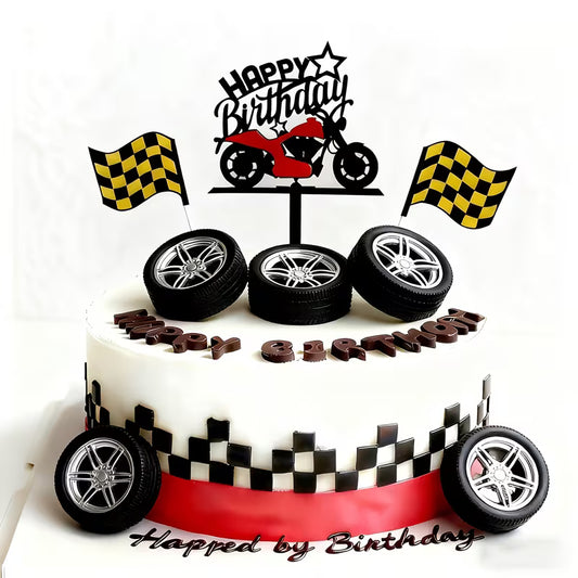 8pc Motorbike Racing Decorating Kit