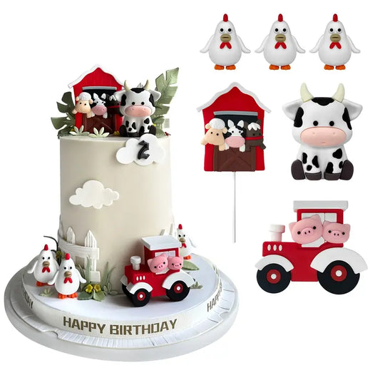 4PC Farm Animal Cake Decorating Kit