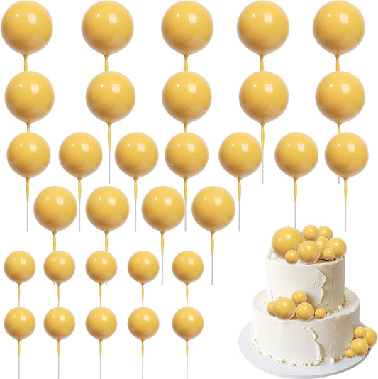 5PC Ball Topper - Yellow - Assorted Sizes.