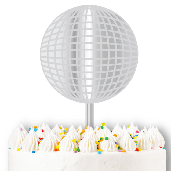 Disco Ball 2D Acrylic Cake Topper.