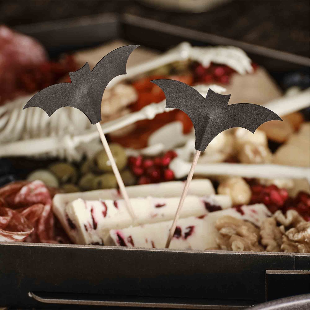Deadly Soiree Bat Cupcake Toppers - 12PC