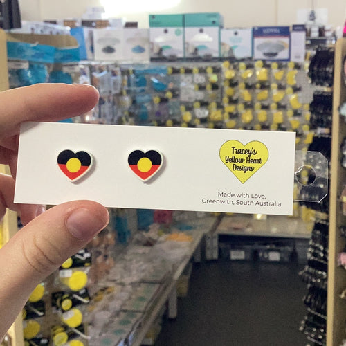 Tracey's Yellow Heart Designs -  Australia Heart Earring