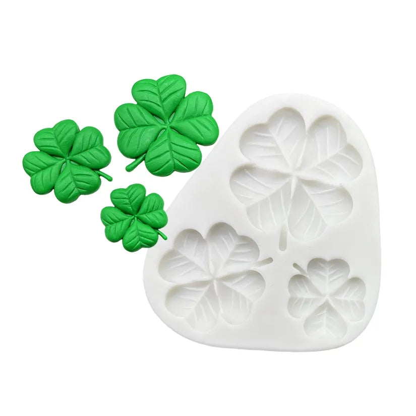 Silicone Mould - 3PC Shamrock / Clover - S294