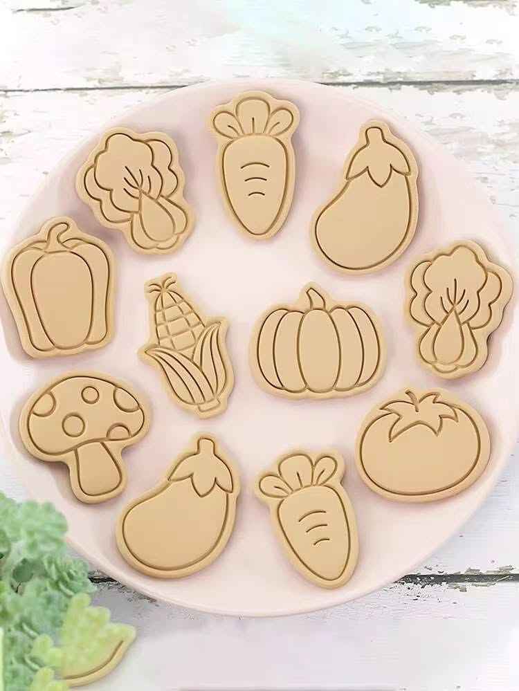 8Pc Assorted Vegetable Cookie Cutter Set