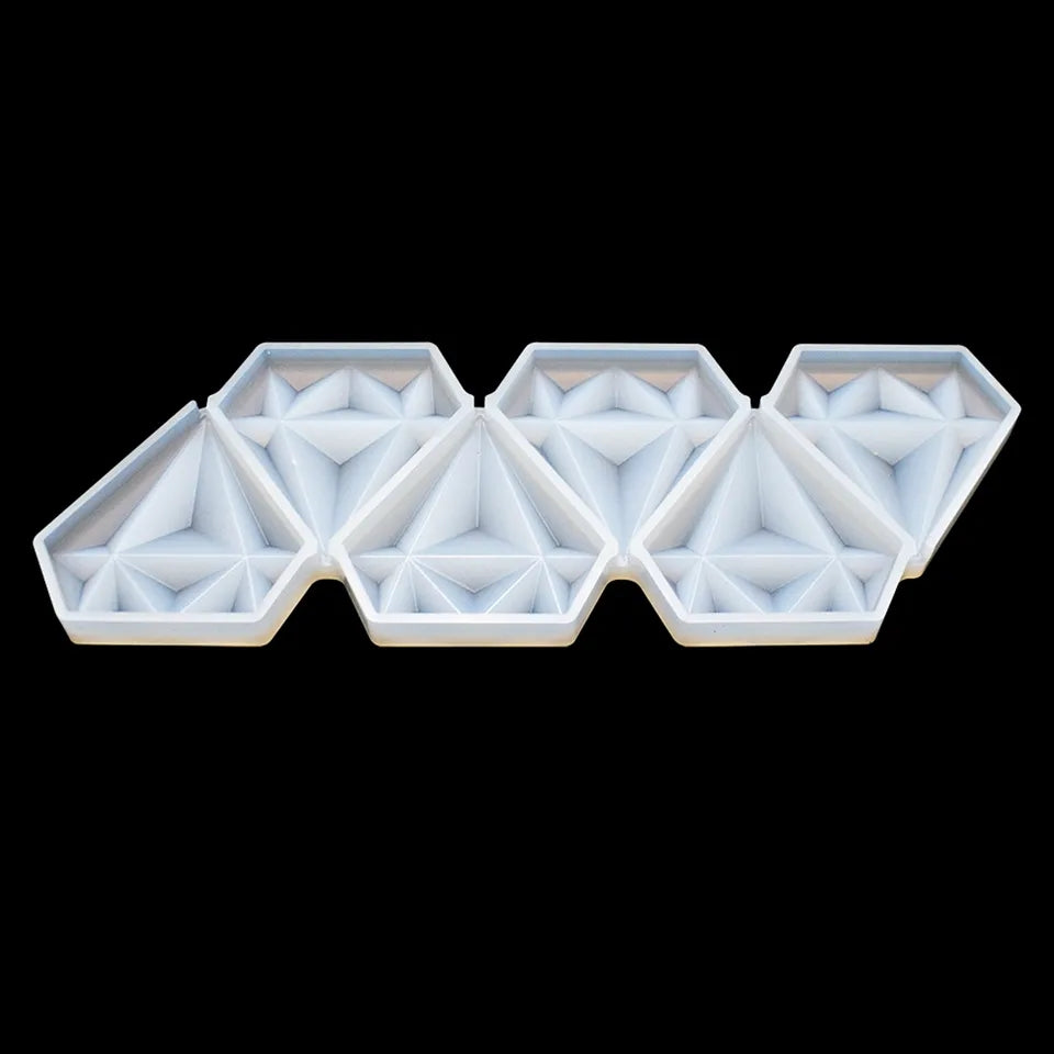 Silicone Mould - 6pc Diamonds Lollipop Silicone Mould - S539