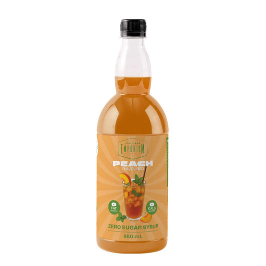 Low Carb Emporium Peach Flavoured Zero Sugar Syrup 950ml