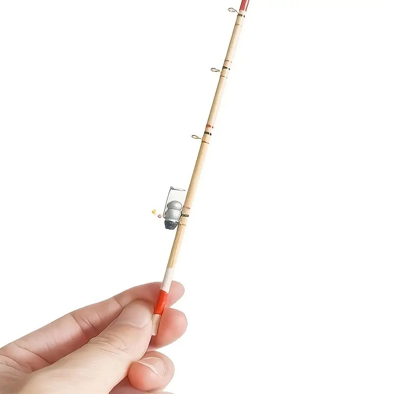 Single Mini Fishing Rod Figurine