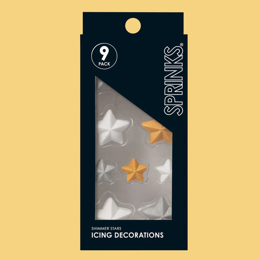Sprinks Shimmer Stars - Icing Decorations 9Pk