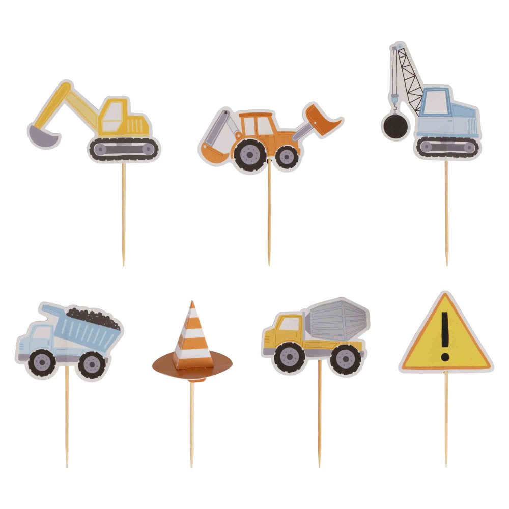 Construction Cupcake Toppers 12PK