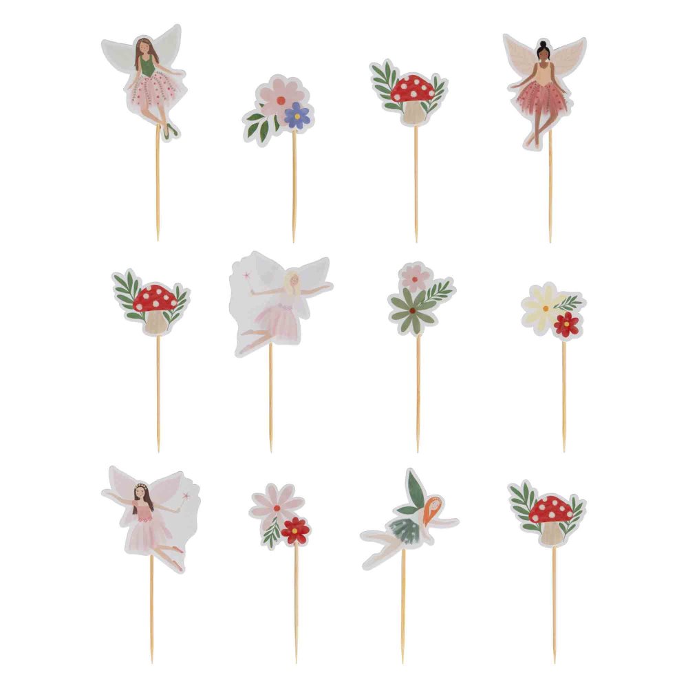 Fairy Garden Cupcake Toppers 12PK