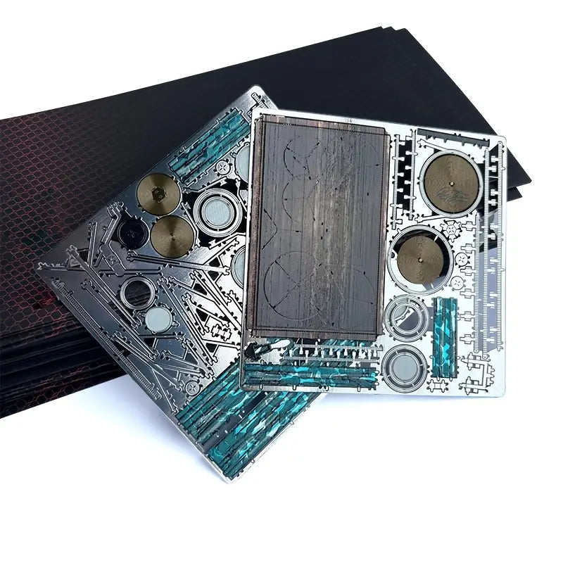 Model 3D Metal Drum Set Puzzle 430 Stainless Steel Laser Cut