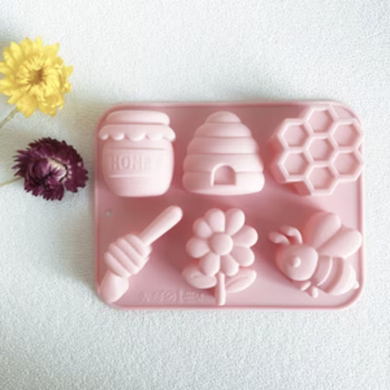 Silicone Mould - Honey Bee 6 Cavity