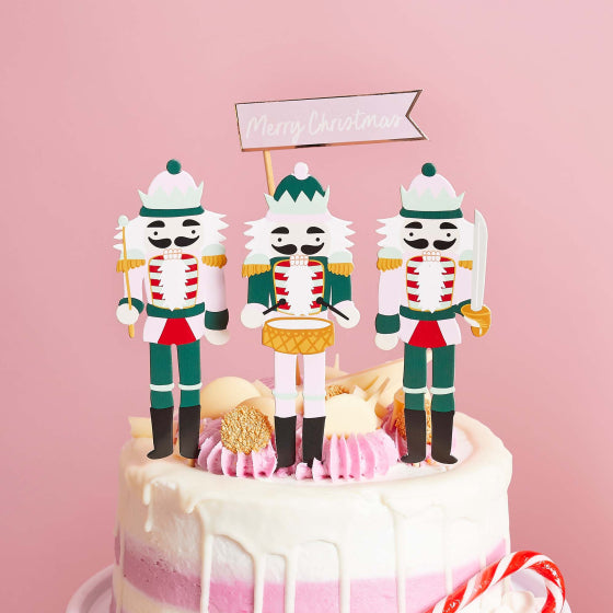 Hootyballoo - Christmas Nutcracker Cake Picks - 4pk