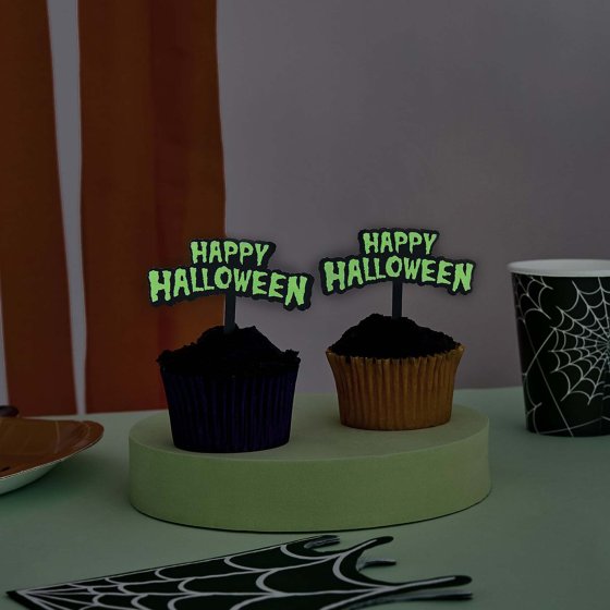 Halloween Glow In The Dark Food Picks 12PK