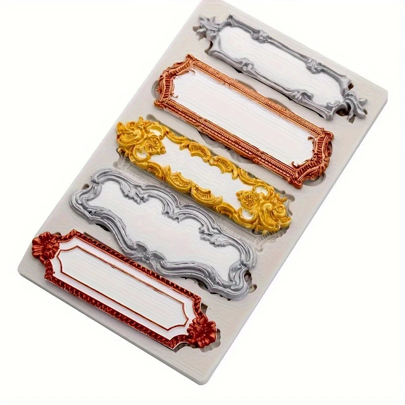 Silicone Mould - 5PC Vintage Frames - S425