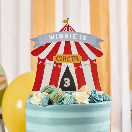 Hootyballoo - Circus Tent Cake Topper