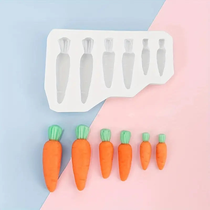 6PC Assorted Size Carrot Silicone Mould - S615