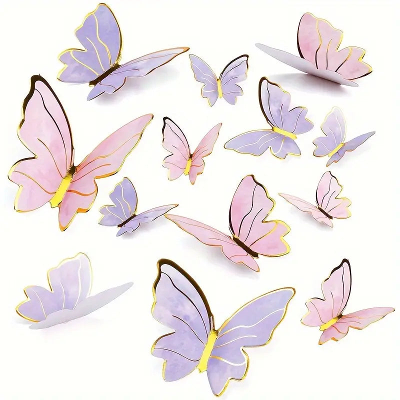 3D Butterflies Cake Decoration 20PC