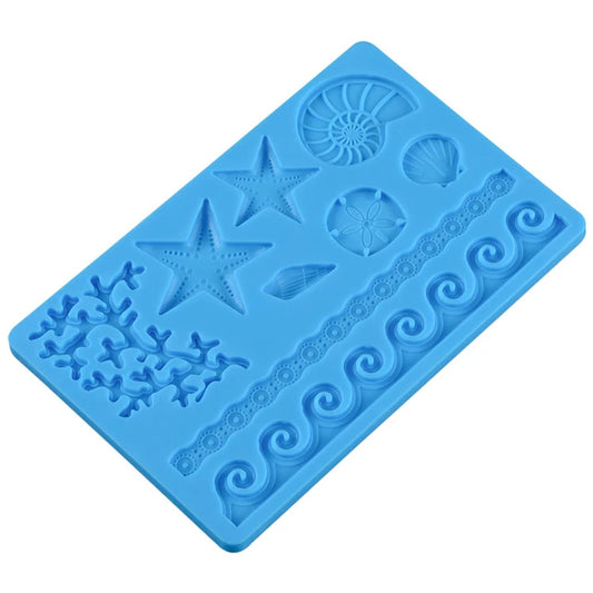 Silicone Mould - Coral/Starfish/Star/Ocean - S302
