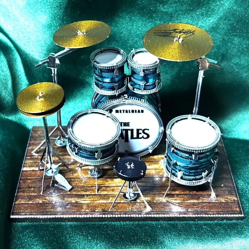 Model 3D Metal Drum Set Puzzle 430 Stainless Steel Laser Cut